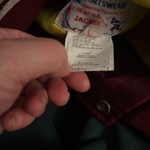 Men's Vintage Avon Sportswear Snap Button Varsity Style Nylon Jacket - Picture 4 of 4